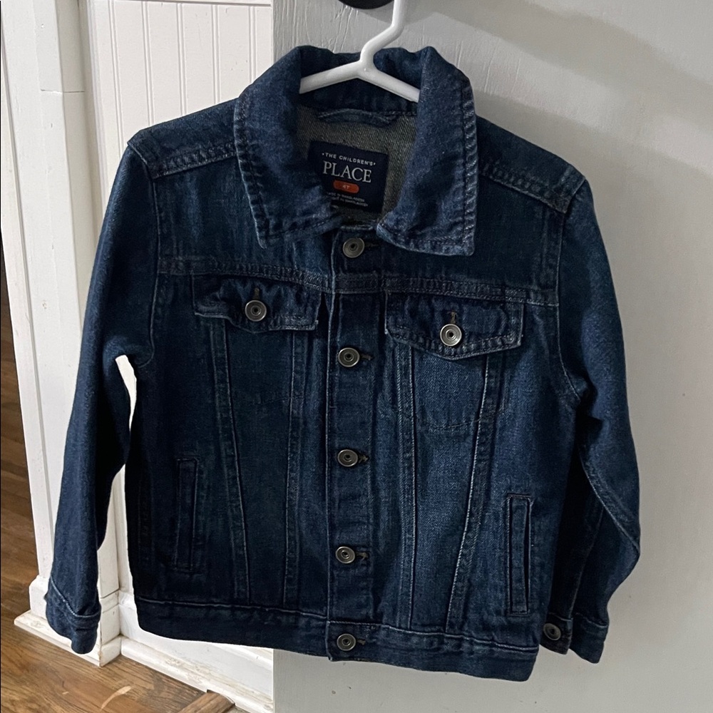 The Children's Place Dark Blue Jean Jacket girls 4T
